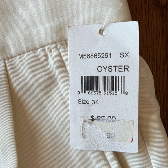 Folio New York Cream Flat Front Men's Shorts Size 34 - Picture 3 of 11